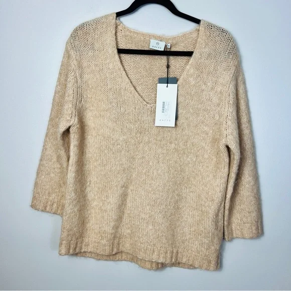 Kaffe KAalioma Smoke Gray Pullover sweater Wool Blend women size M - Picture 8 of 15